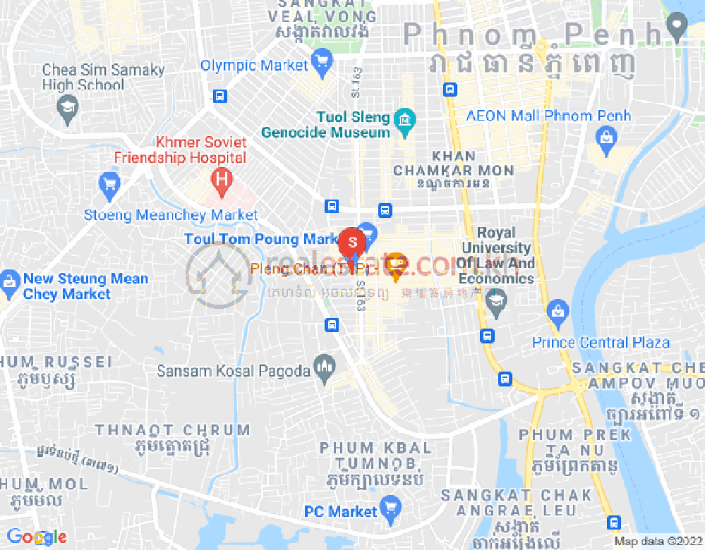 Mapa: Toul Tum Poung 1, Chamkarmon, Phnom Penh