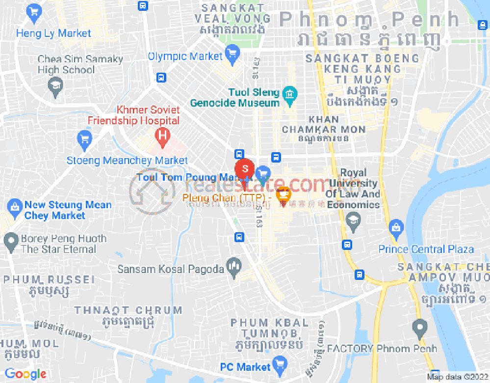 Mapa: Toul Tum Poung 1, Chamkarmon, Phnom Penh