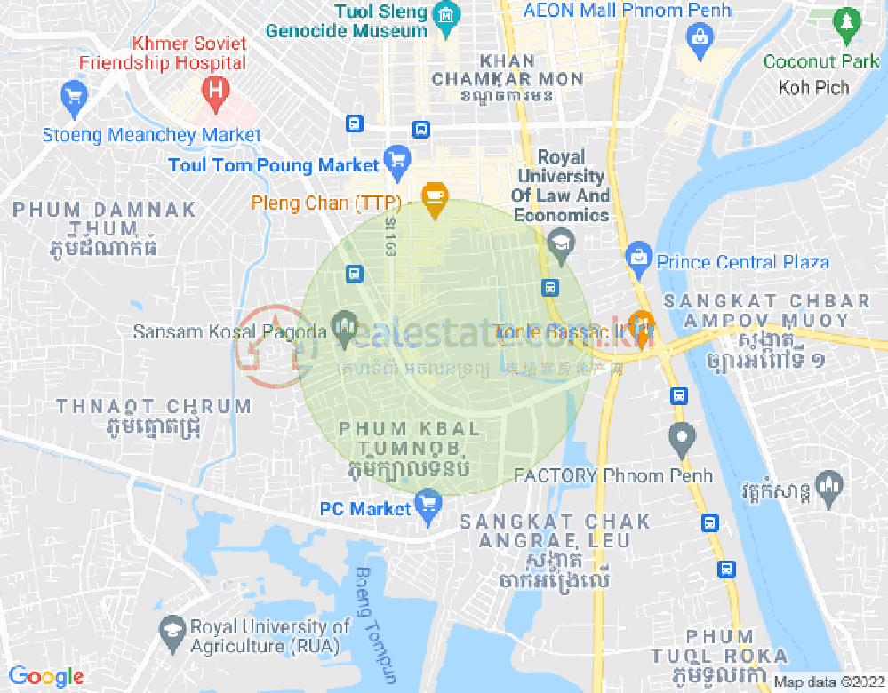 350, 沙南哥分区, 占卡蒙, 金边地图