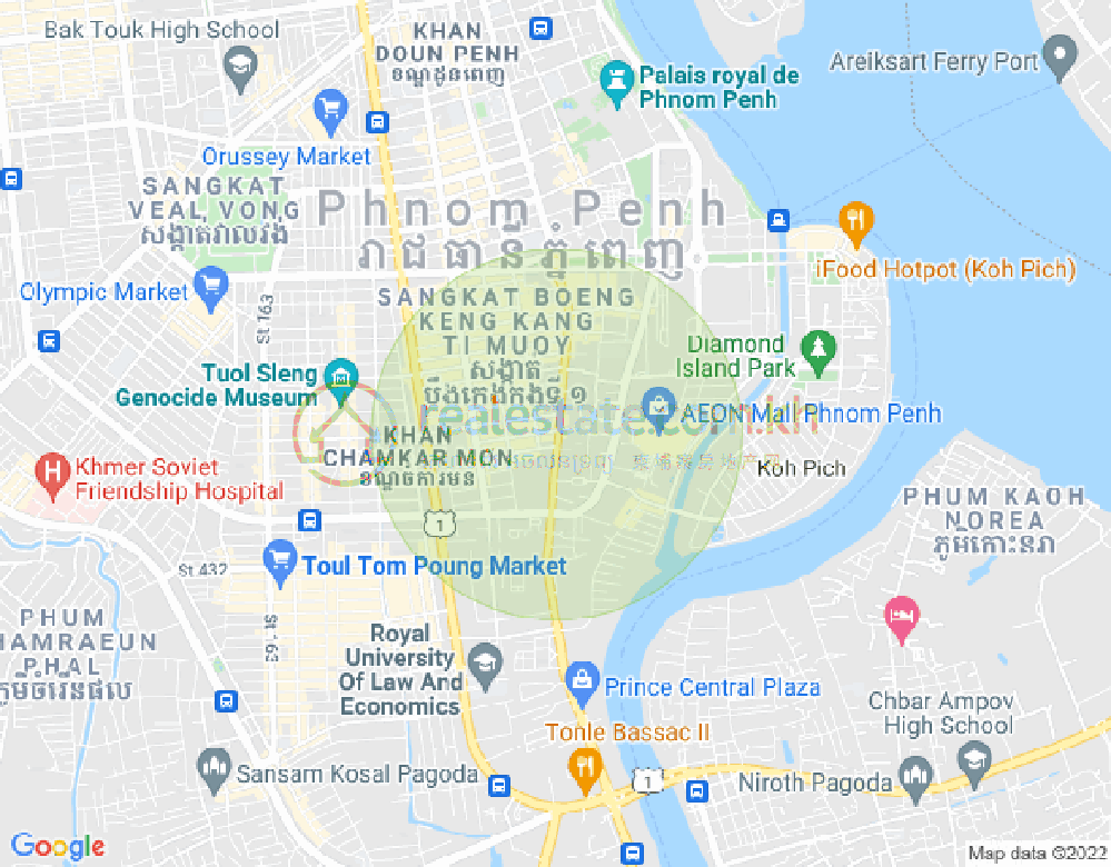 312, 百色河分区, 占卡蒙, 金边地图