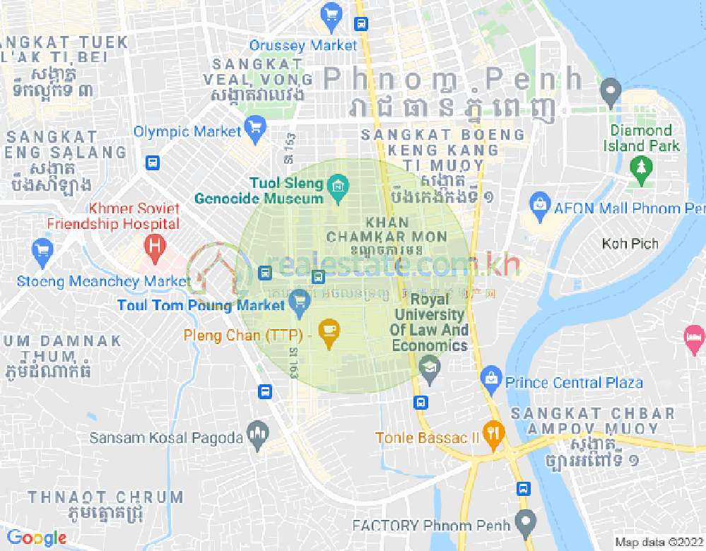 Mapa: BKK 3, Boeng Keng Kang, Phnom Penh