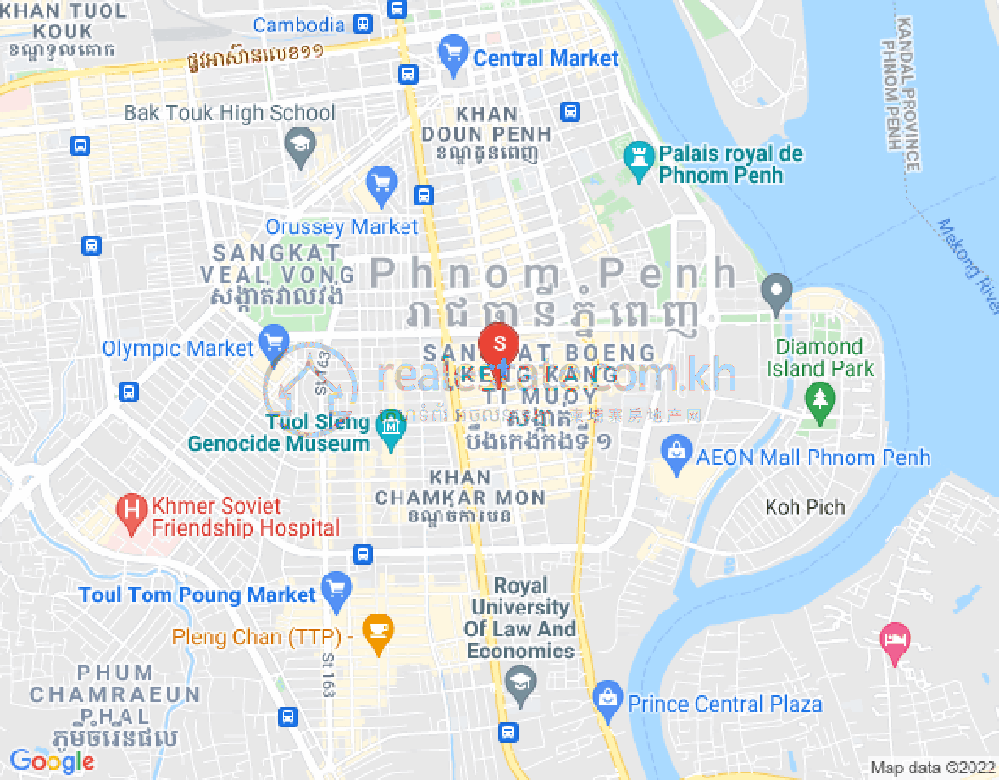 Mapa: BKK 1, Boeng Keng Kang, Phnom Penh