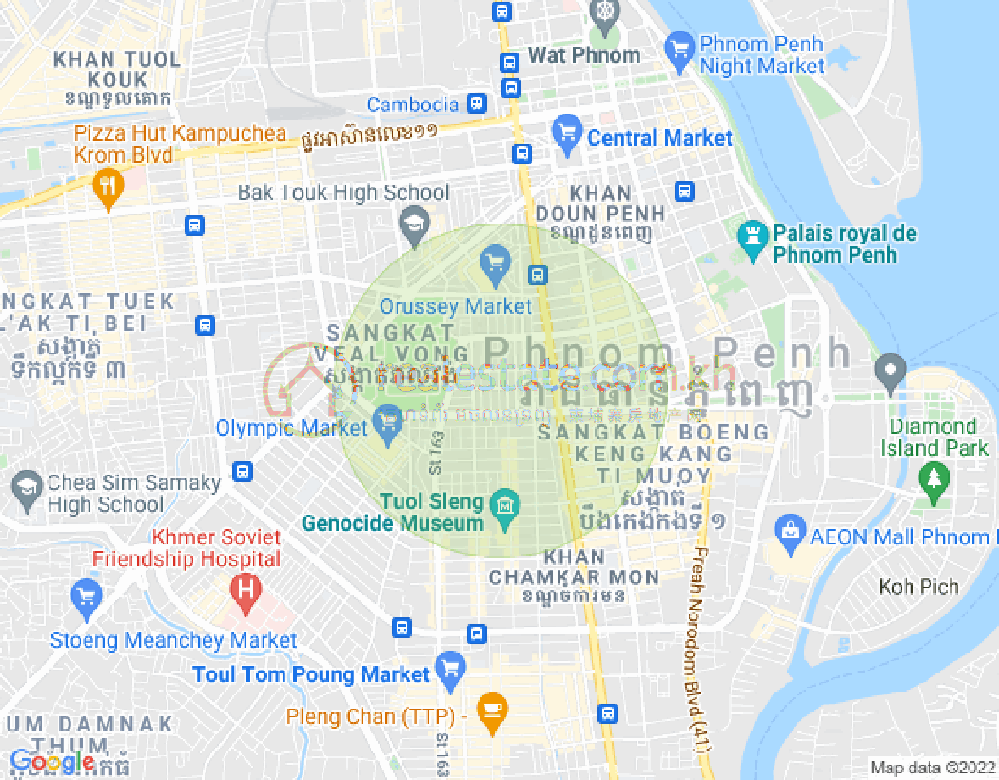 Map of Boeung Prolit, 7 Makara, Phnom Penh
