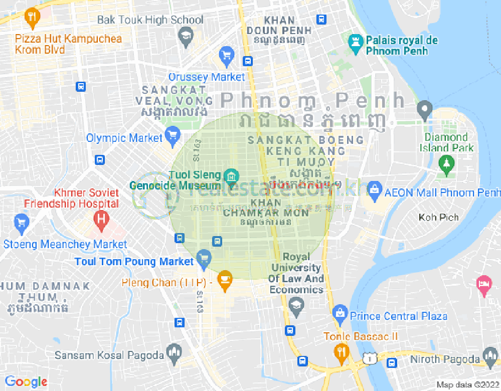 แผนที่ บีเคเค 2, บึงเกงกอง, พนมเปญ