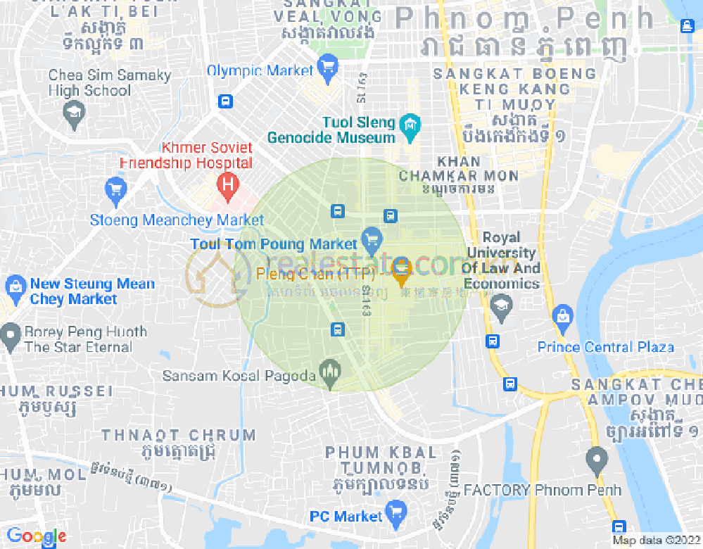 Карта Тул Том Пунг 1, Чамкармон, Пномпень