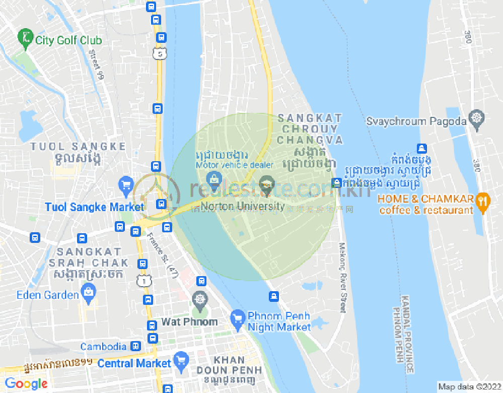 Map of Chroy Changvar, Phnom Penh
