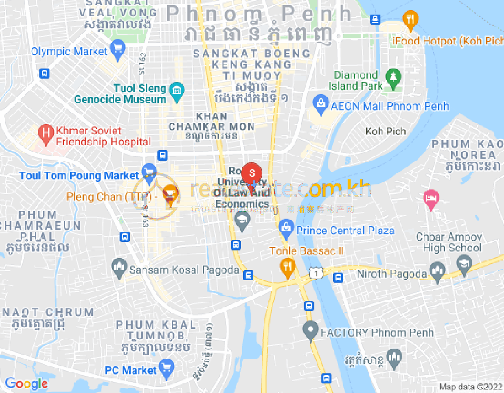 万禾密分区, 占卡蒙, 金边地图