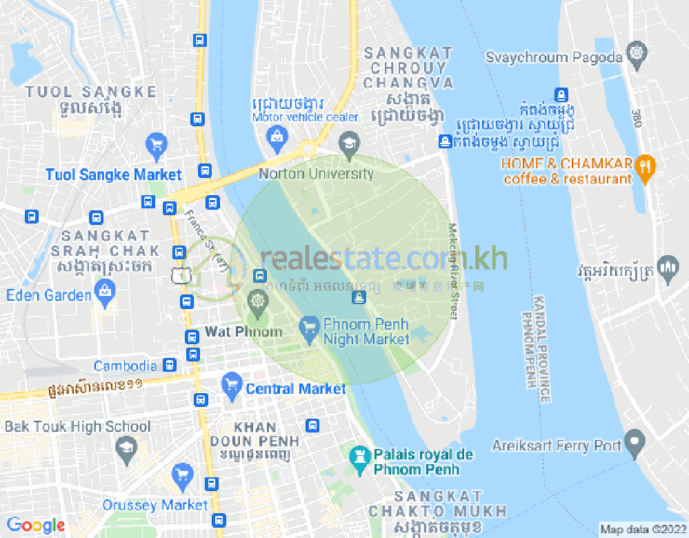 Map of Chroy Changvar, Phnom Penh