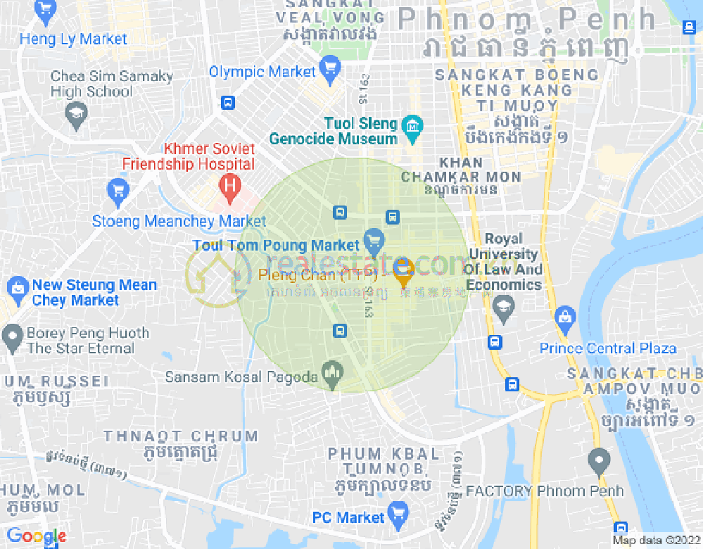 430, 주더분1구역, 짬까몬, 프놈펜 지도