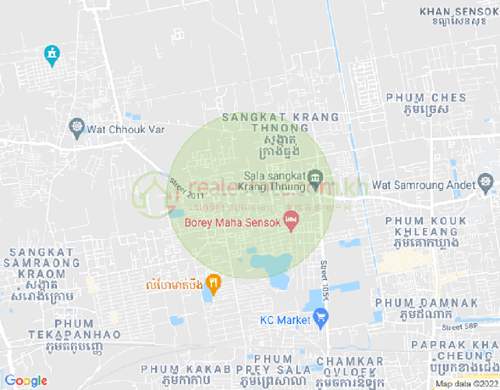 トラペアンクラサン, ポーセンチェイ, プノンペンの地図