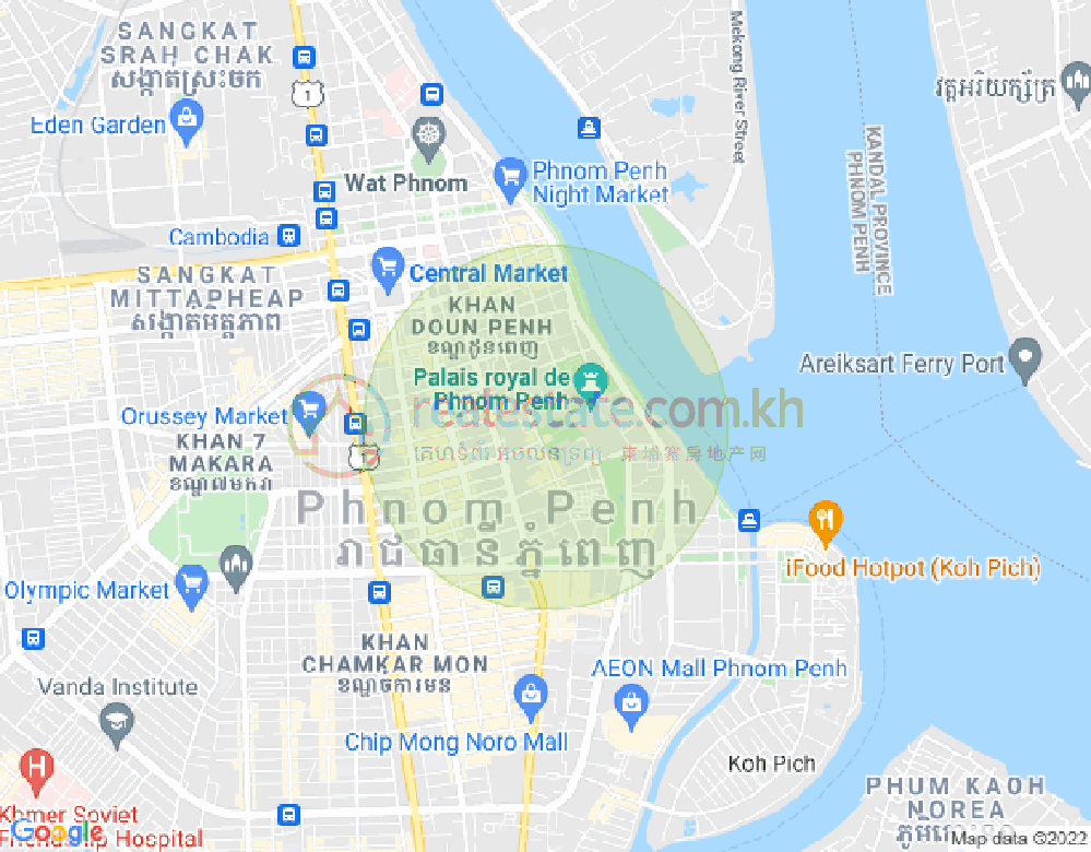 Mapa: Chey Chumneah, Daun Penh, Phnom Penh