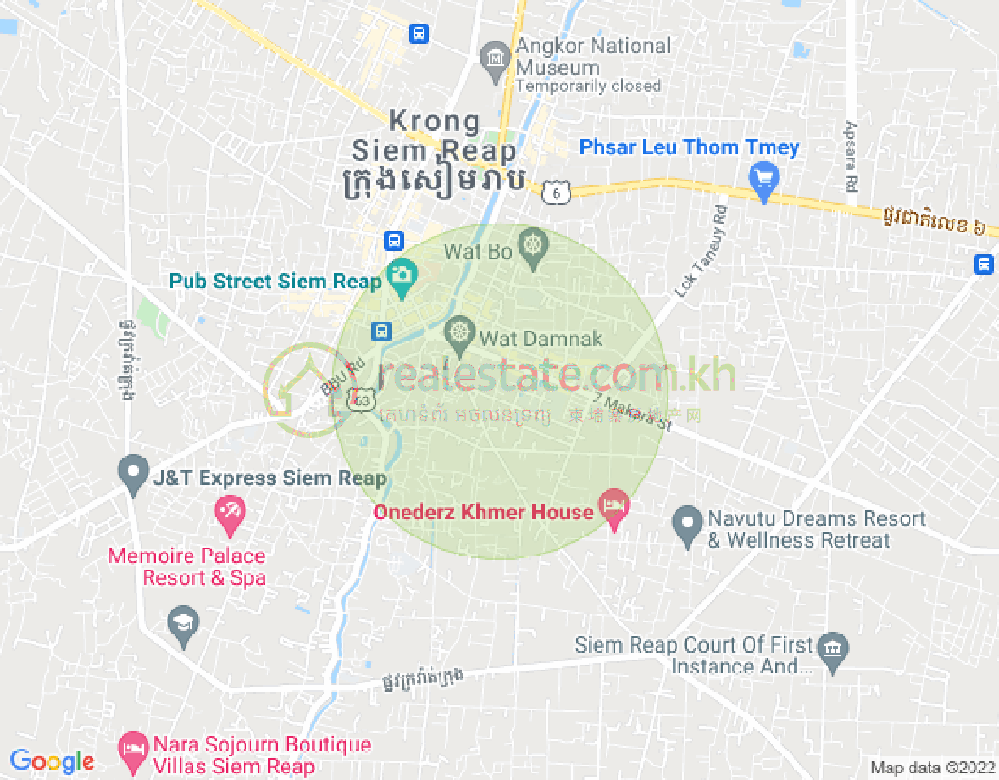 Carte de Wat Damnak, Sala Kamraeuk, Siem-Réap