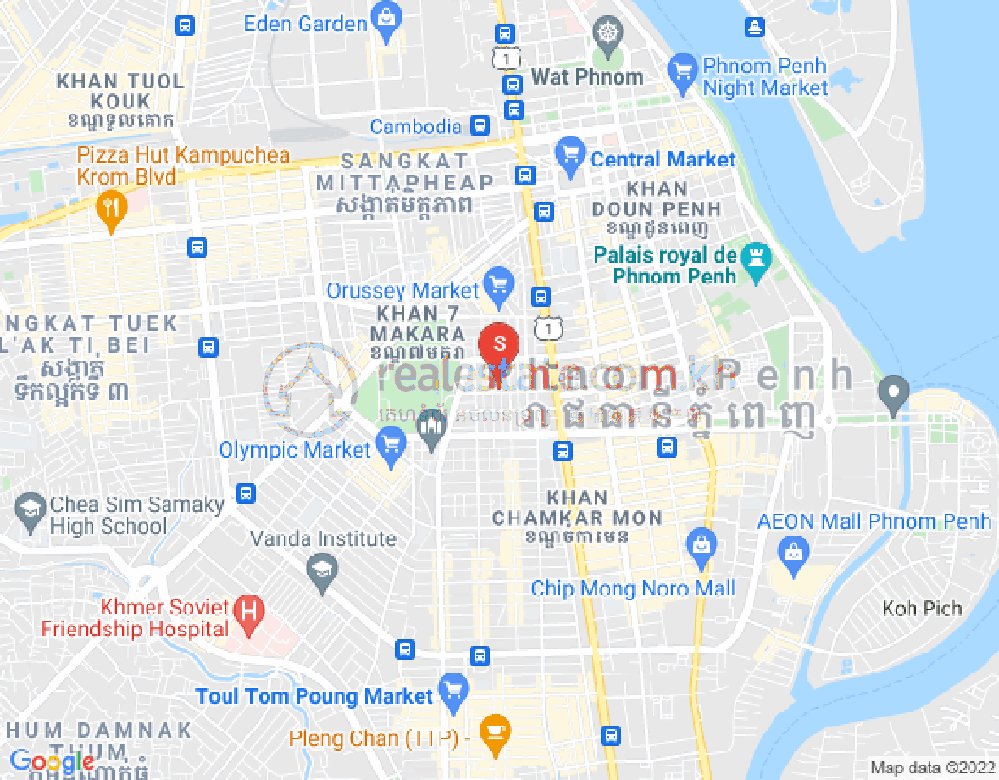 Carte de Boeung Prolit, 7 Makara, Phnom Penh