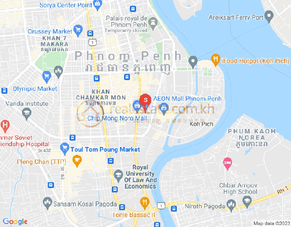 百色河分区, 占卡蒙, 金边地图