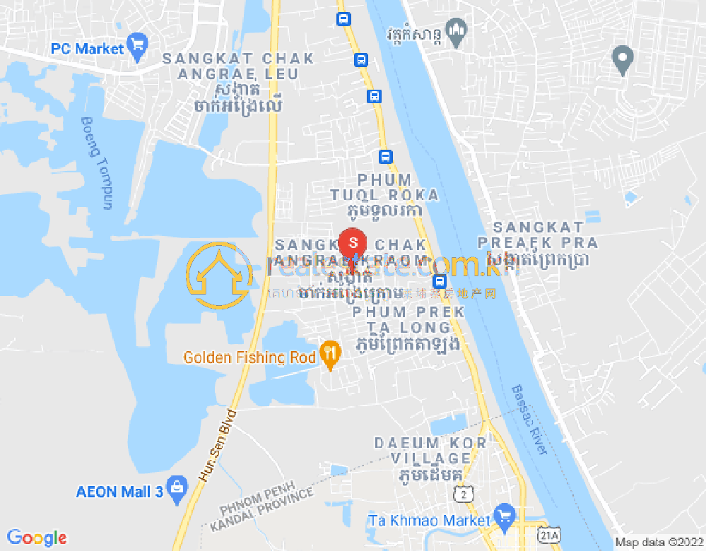 长夏下社分区, 棉芷区, 金边地图