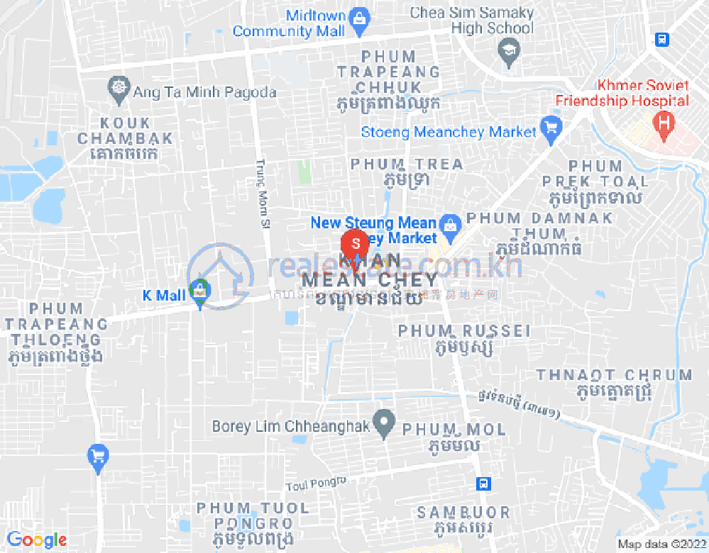 แผนที่ Stueng Mean chey 3, เมียนเจ็ย, พนมเปญ