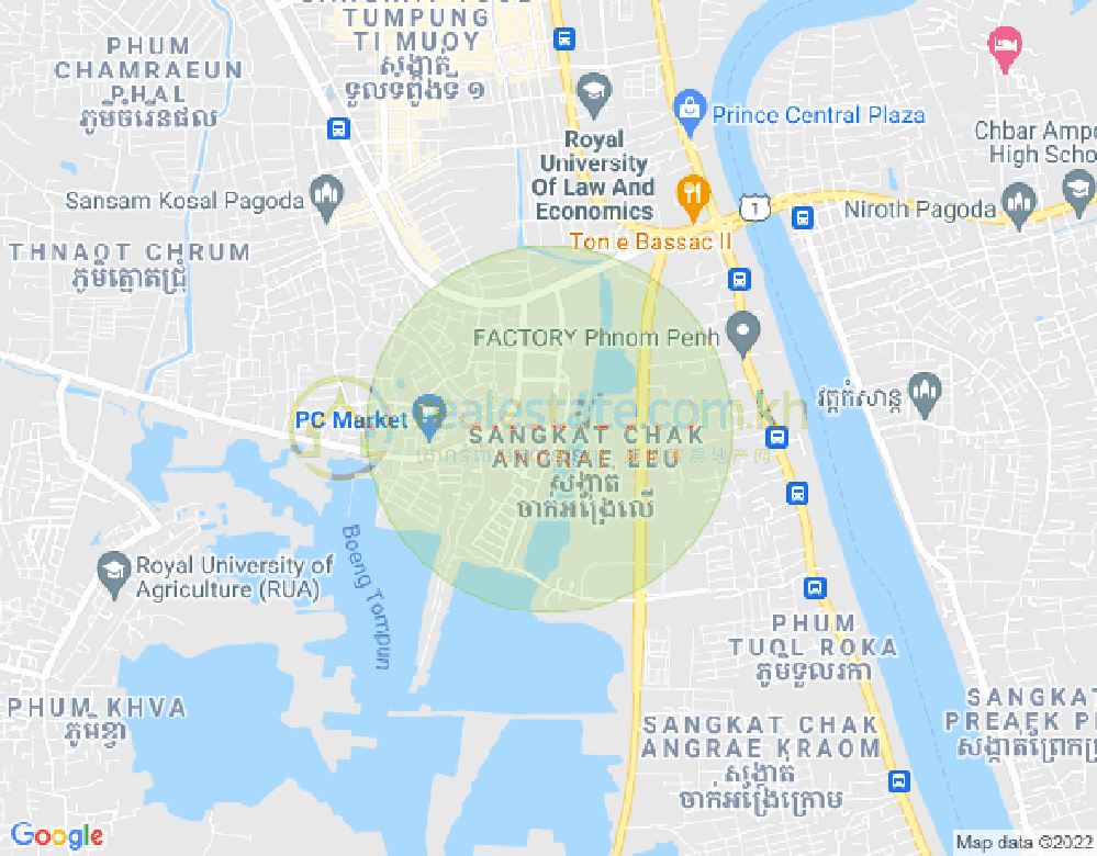 长夏上社分区, 棉芷区, 金边地图
