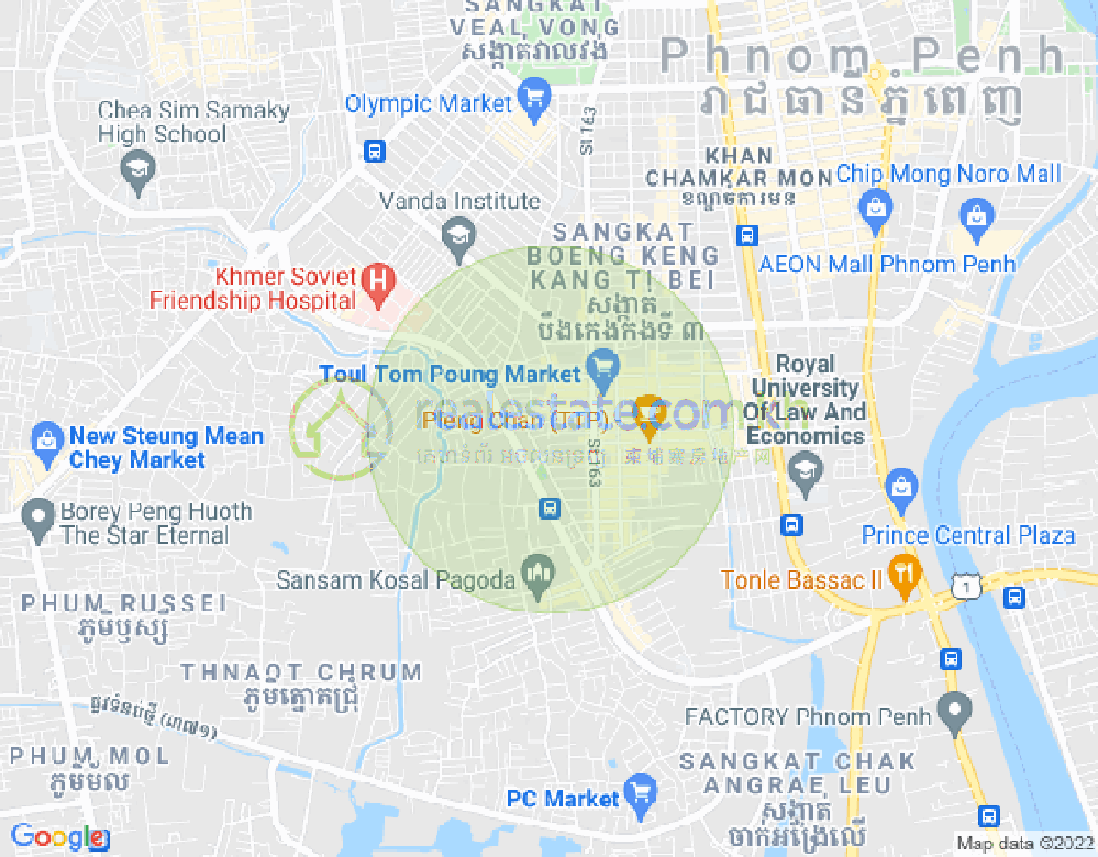 주더분2구역, 짬까몬, 프놈펜 지도