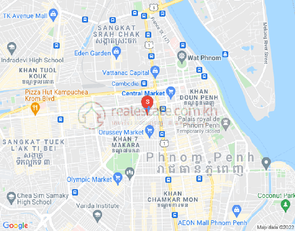 Mapa: Ou Ruessei 4, 7 Makara, Phnom Penh