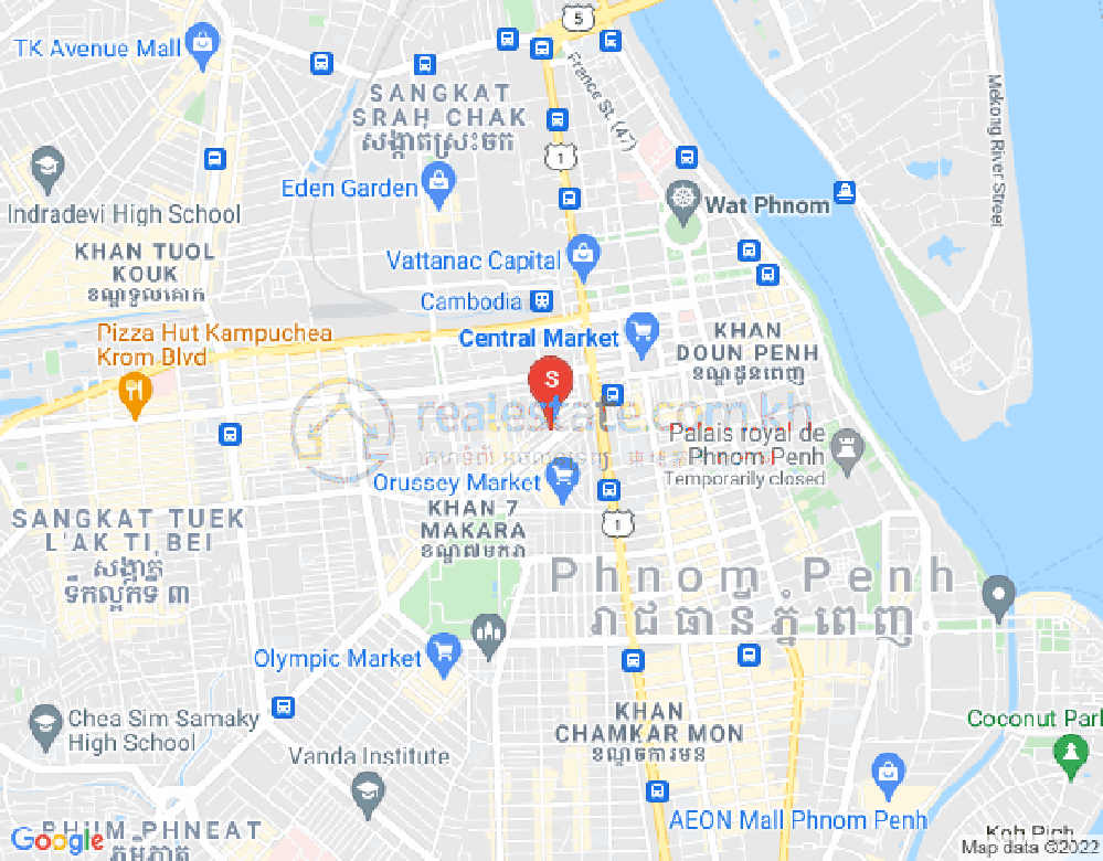 Mapa: Ou Ruessei 4, 7 Makara, Phnom Penh
