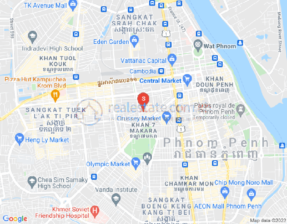 Mapa: Ou Ruessei 4, 7 Makara, Phnom Penh