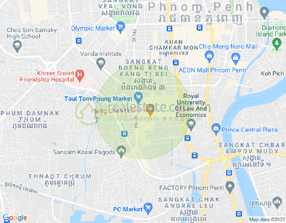 주더분1구역, 짬까몬, 프놈펜 지도