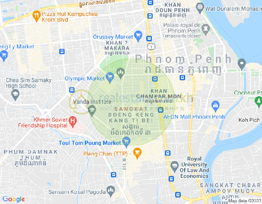 แผนที่ บีเคเค 2, บึงเกงกอง, พนมเปญ