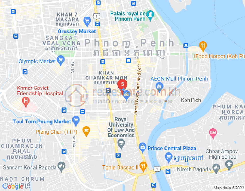 แผนที่ โตนเลบาสัก, จัมการมอน, พนมเปญ