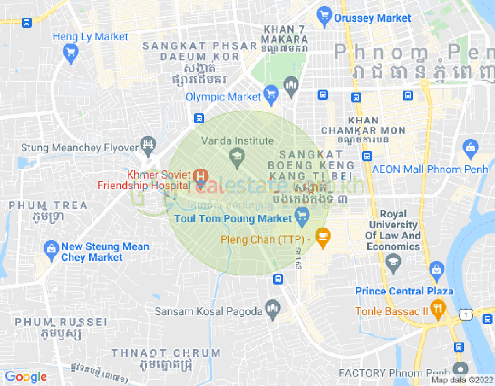 주더분2구역, 짬까몬, 프놈펜 지도