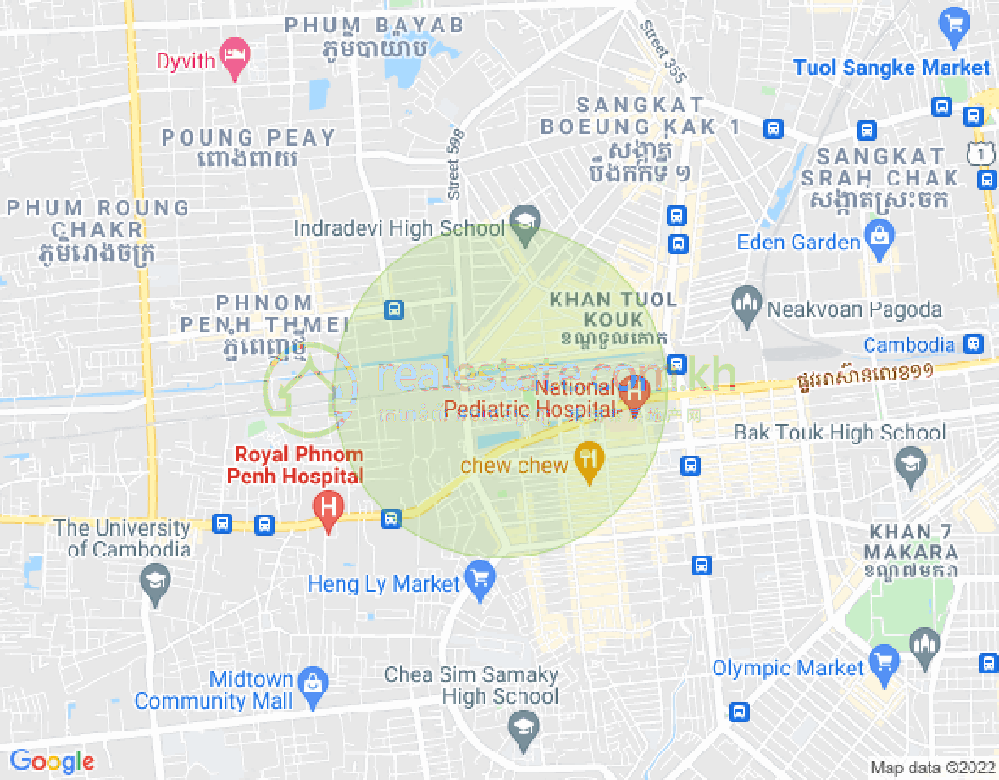 Mapa: Tuek L'ak 2, Toul Kork, Phnom Penh