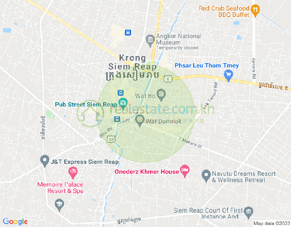 Mapa: Sala Kamraeuk, Siem Reap