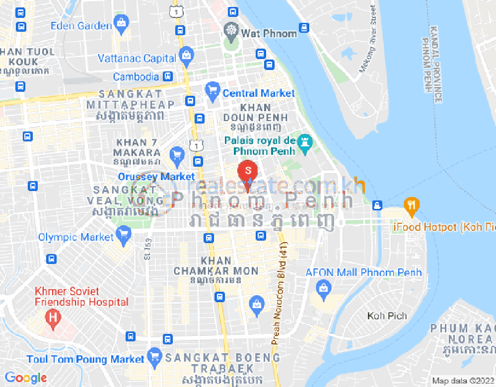 四臂湾分区, 隆边区, 金边地图