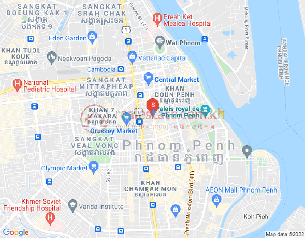 新街市3分区, 隆边区, 金边地图