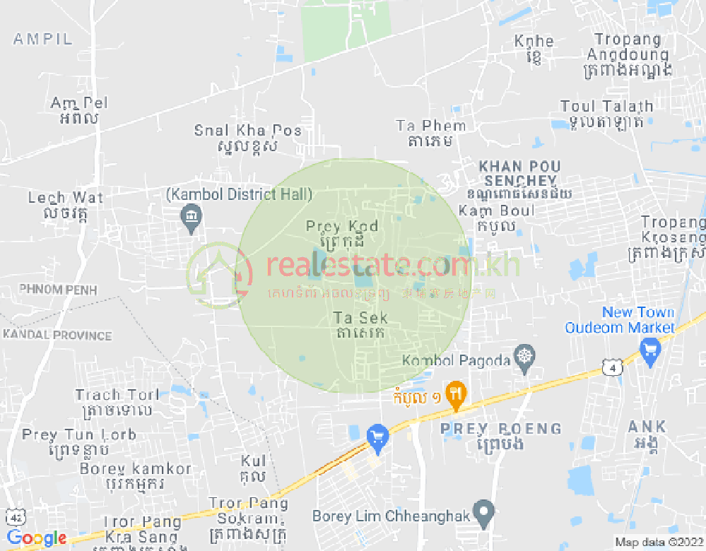 Map of Kamboul, Phnom Penh