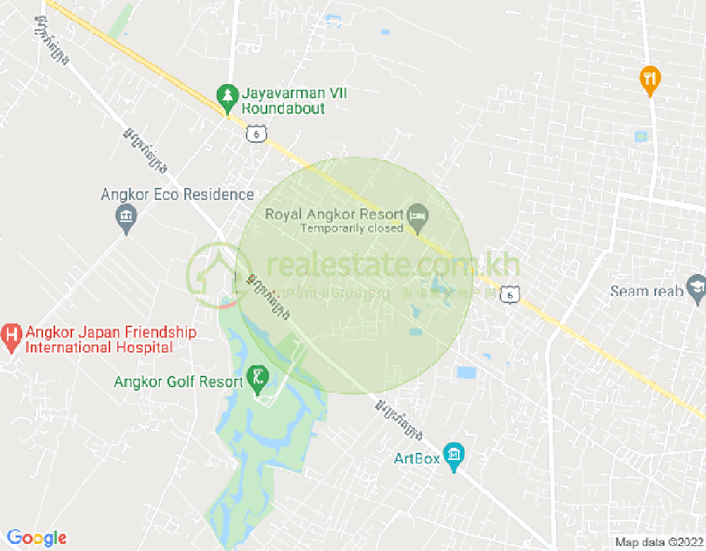 Map of Srangae, Siem Reap