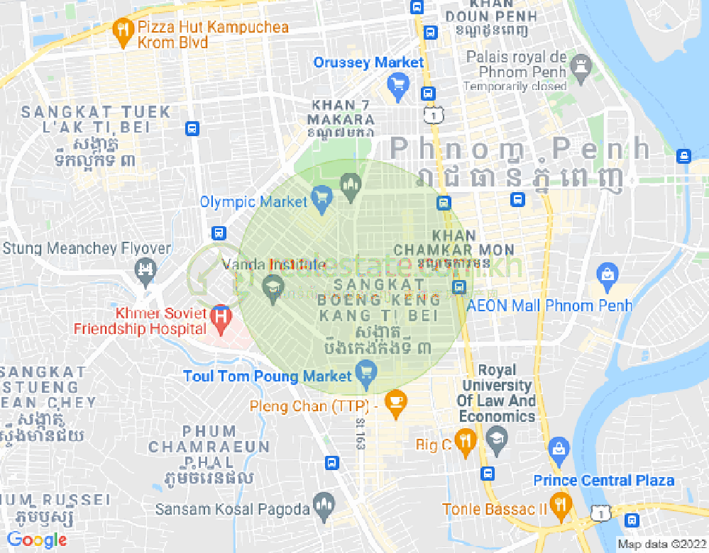 朱德奔1分区, 占卡蒙, 金边地图