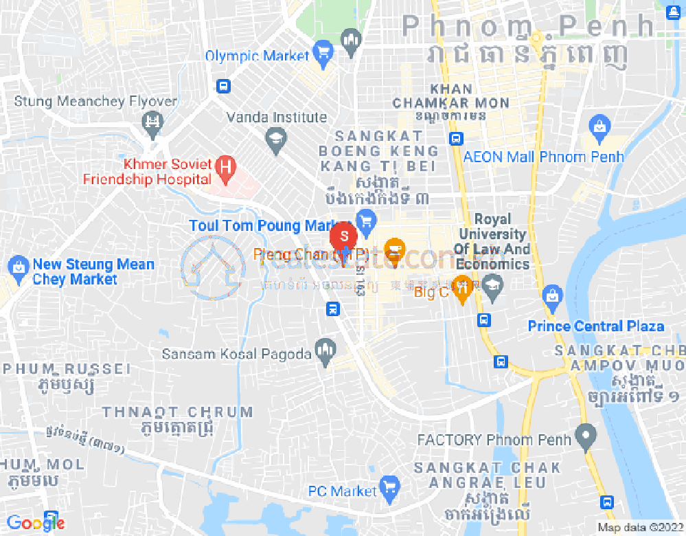 주더분1구역, 짬까몬, 프놈펜 지도