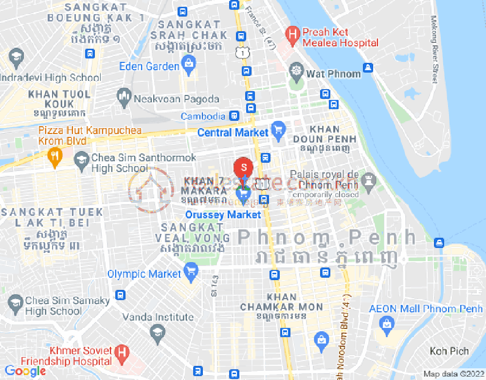 Carte de Ou Ruessei 1, 7 Makara, Phnom Penh