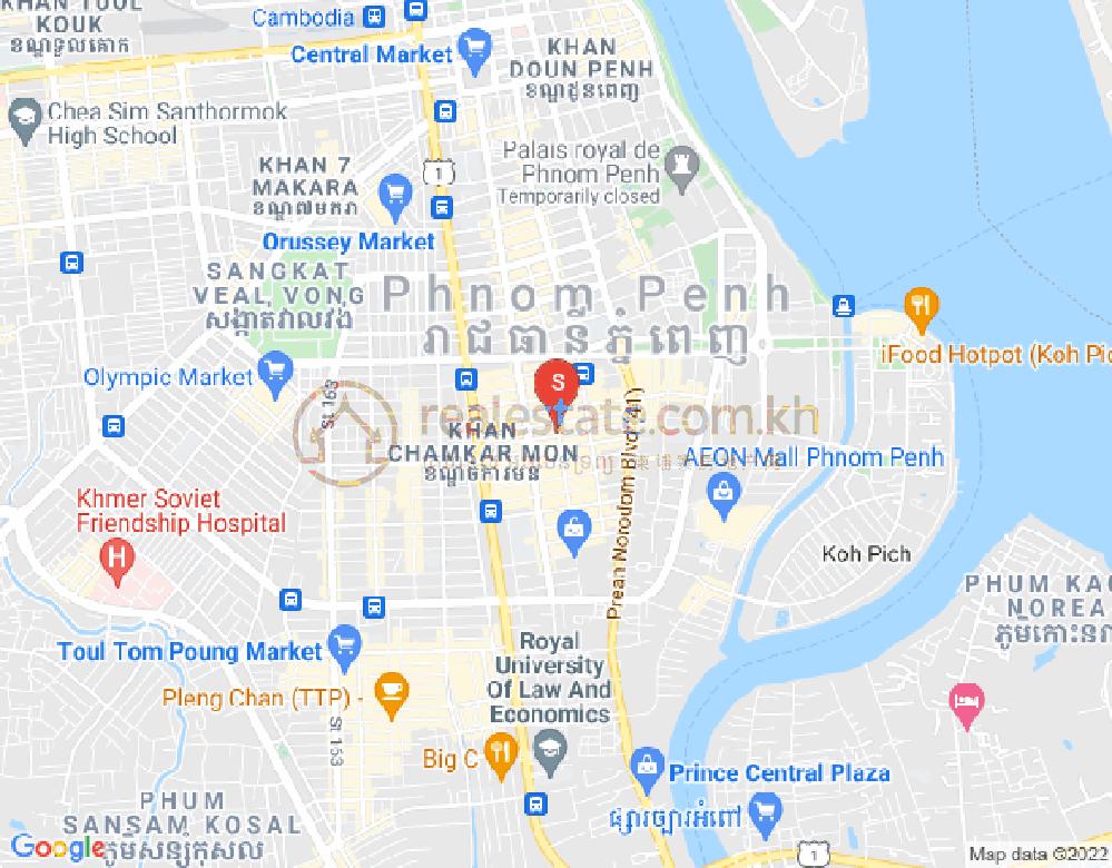 Mapa: BKK 1, Boeng Keng Kang, Phnom Penh