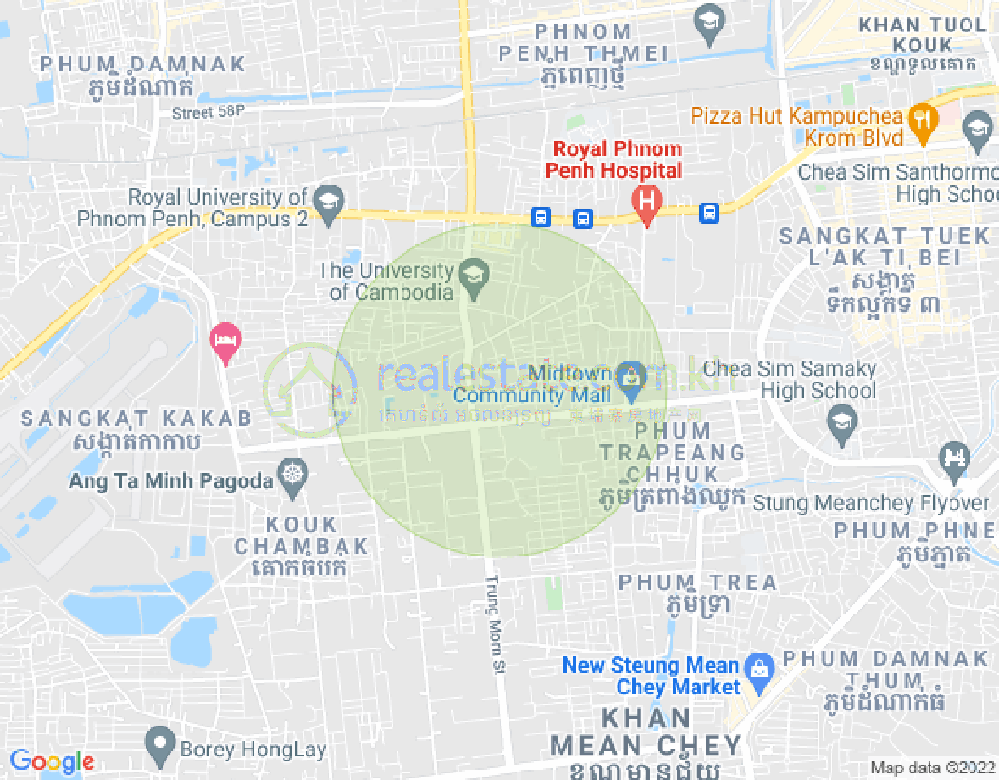 Mapa: 2004, Tuek Thla, Sen Sok, Phnom Penh