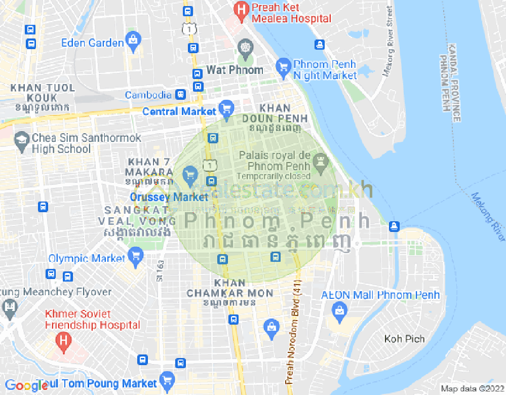 Mapa: 214, Boeng Reang, Daun Penh, Phnom Penh