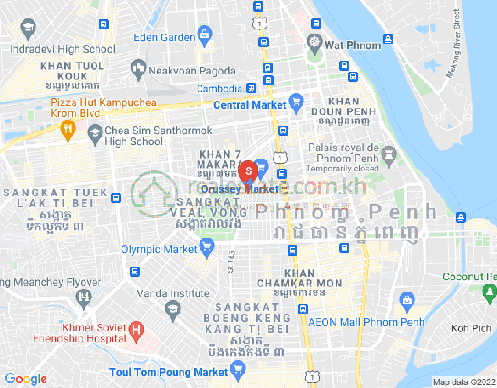 Mapa: Boeung Prolit, 7 Makara, Phnom Penh