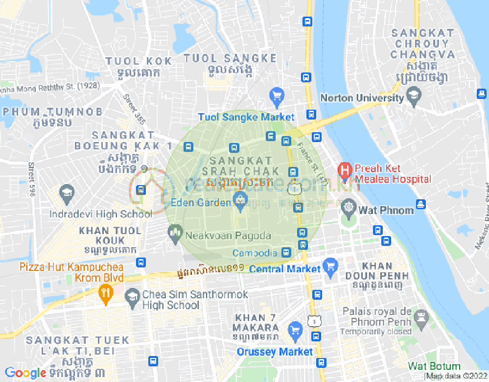 Mapa: 61, Srah Chak, Daun Penh, Phnom Penh