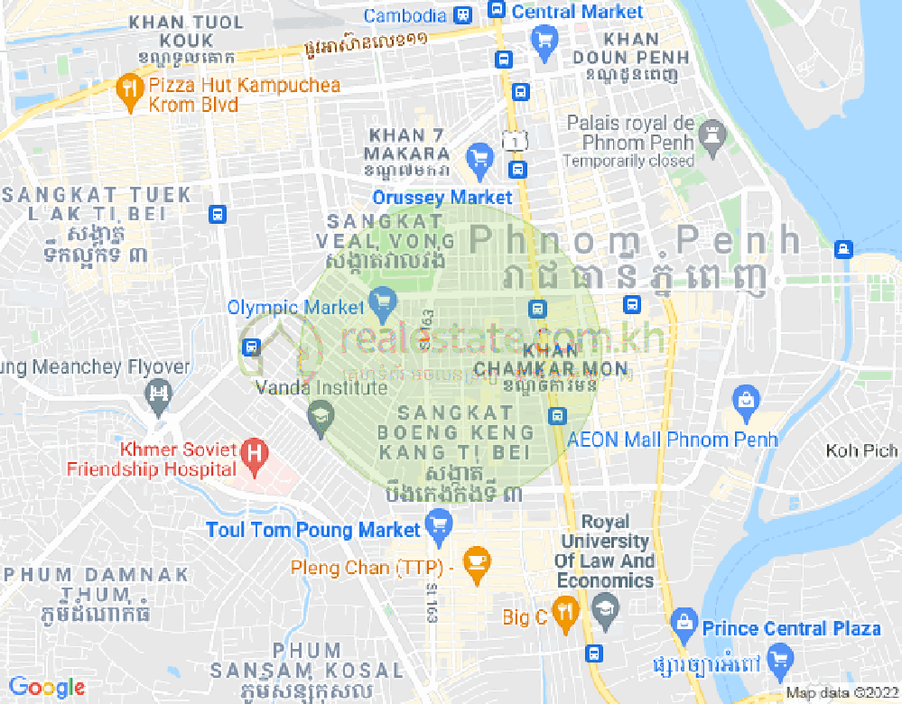 ផែនទី បឹងកេងកង២, បឹងកេងកង, ភ្នំពេញ