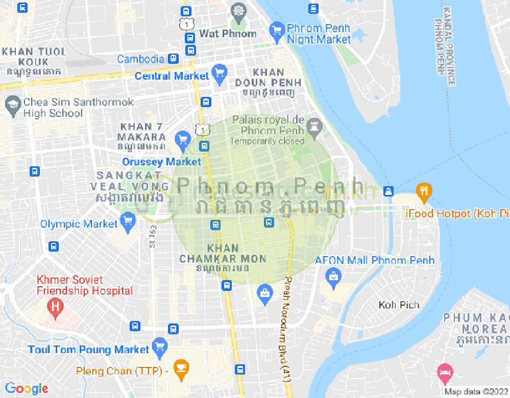Mapa: 264, Chakto Mukh, Daun Penh, Phnom Penh