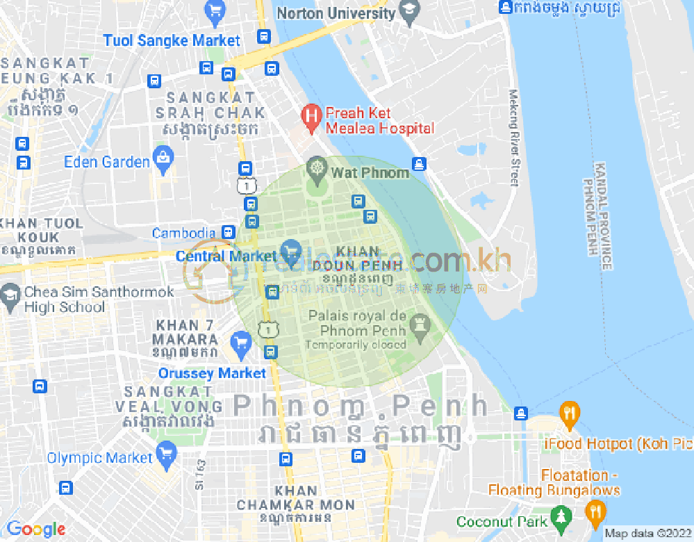 144, 下市仔1分区, 隆边区, 金边地图