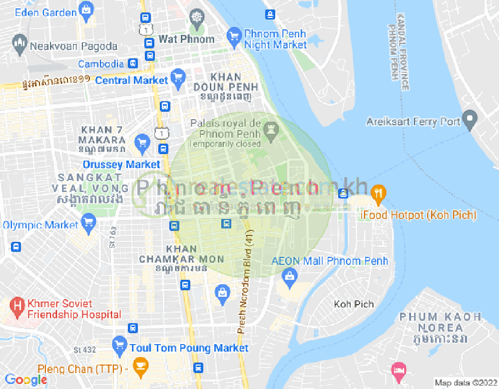 Mapa: 214, Chakto Mukh, Daun Penh, Phnom Penh