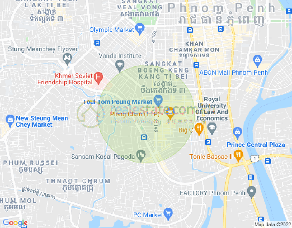 446, 주더분1구역, 짬까몬, 프놈펜 지도