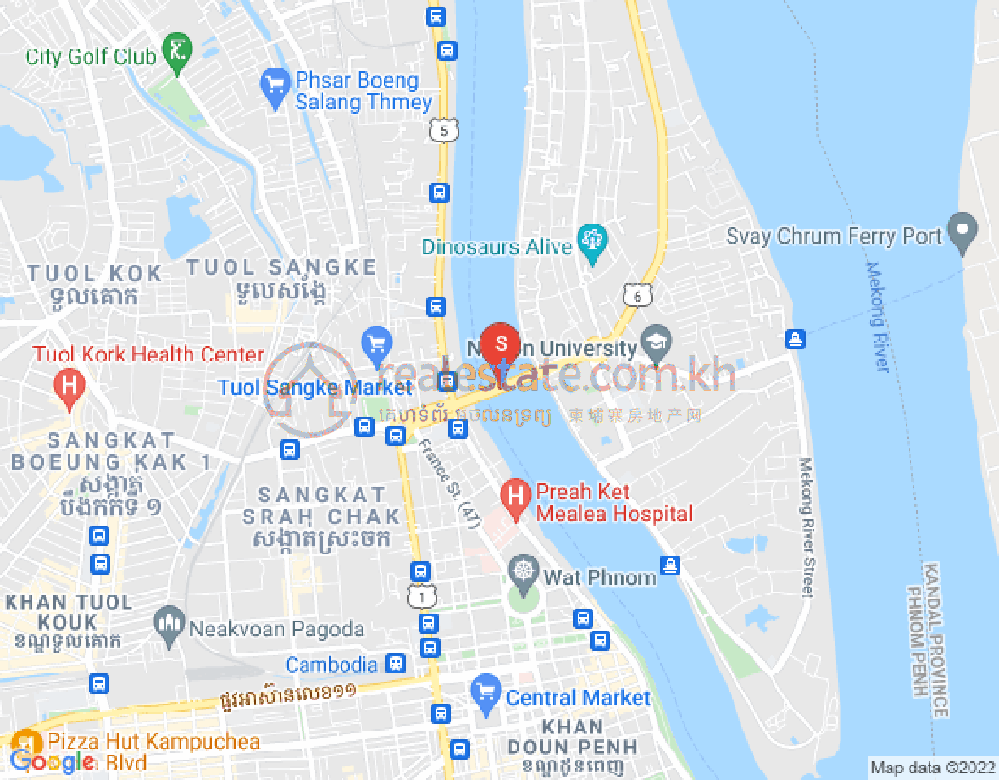Mapa: Chroy Changvar, Phnom Penh