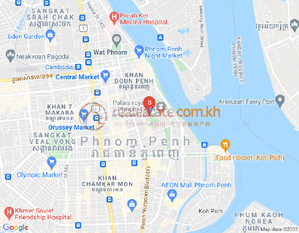 Chey Chumneah分区, 隆边区, 金边地图